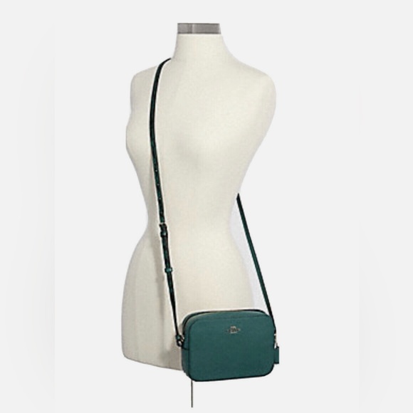 COACH Box Crossbody Bag In Pebble Leather Bright Jade $250 MSRP - Picture 3 of 13